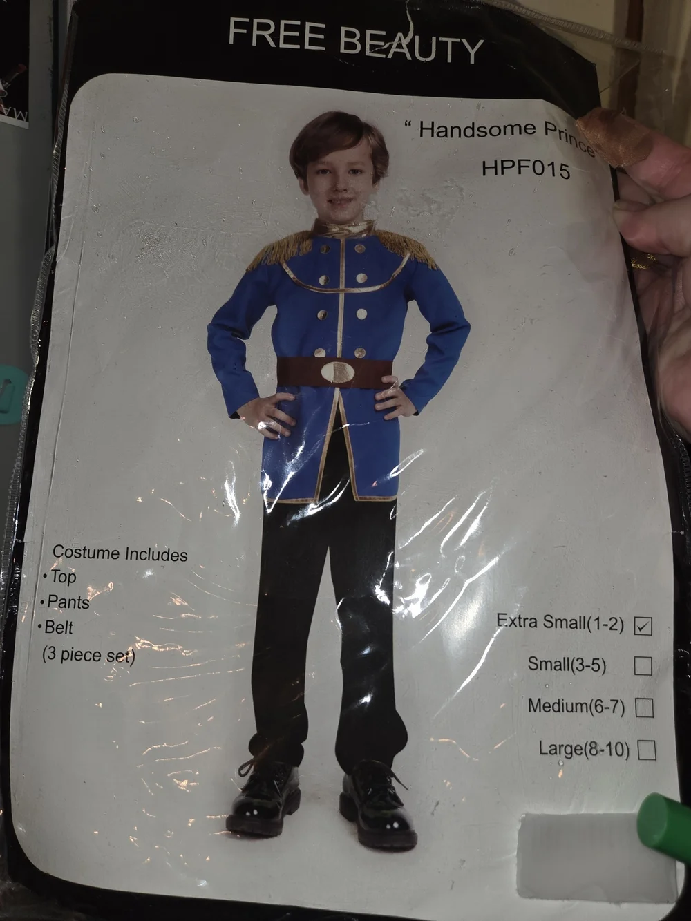 Handsome Prince Kids Costume - Blue and Gold
